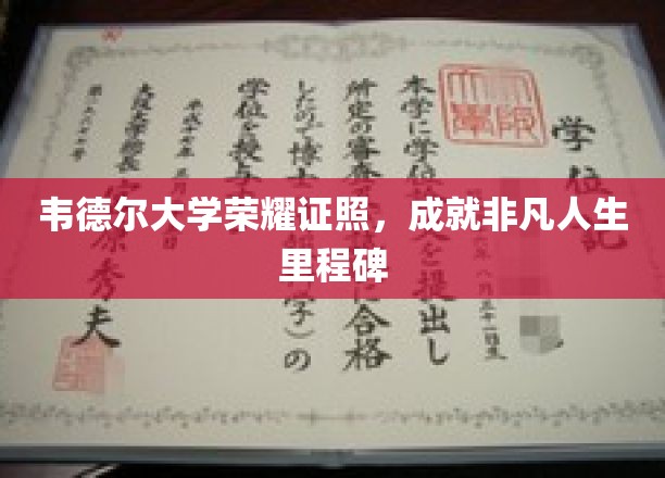 韦德尔大学荣耀证书，见证非凡人生里程碑