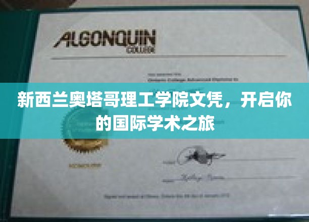 奥塔哥理工学院文凭护照，助你扬帆国际学术海洋