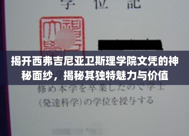 探索西弗吉尼亚卫斯理学院文凭的非凡价值与独特风采