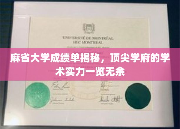 探索麻省大学，揭秘世界顶尖学府的学术光芒