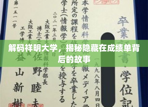 揭开祥明大学成绩单的神秘面纱，探索背后的故事与真相