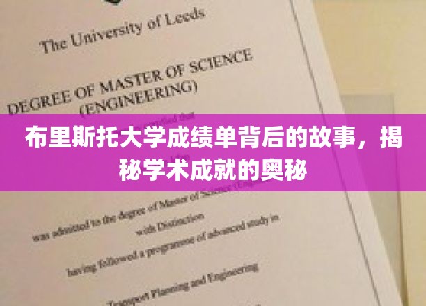 探寻布里斯托大学成绩单背后的传奇，解码学术辉煌的秘密