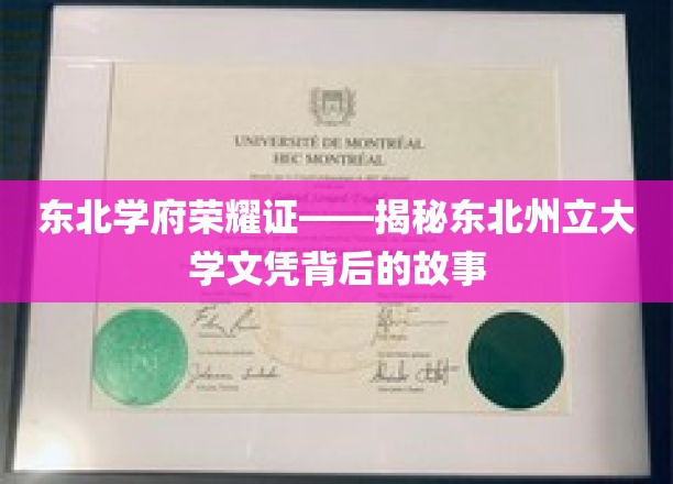 东北州立大学，一纸文凭背后的荣耀传承与传奇故事
