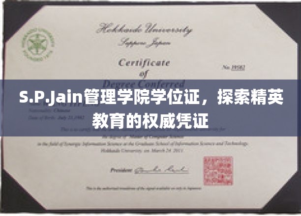 解码S.P.Jain管理学院学位证，精英教育背后的权威象征