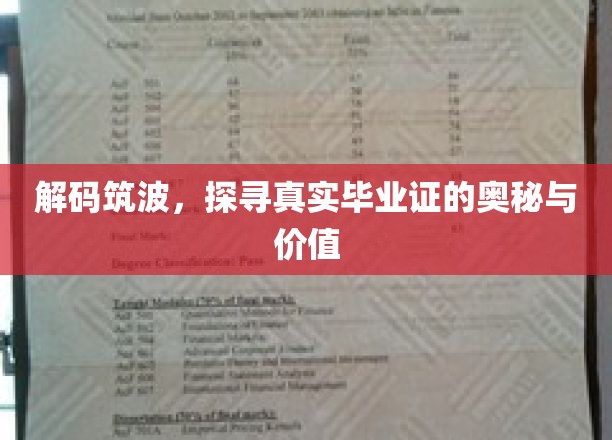 揭开筑波大学文凭的神秘面纱，价值与真相揭秘