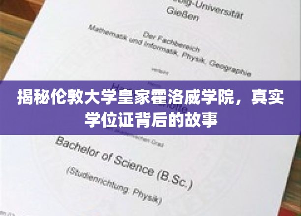 伦敦大学皇家霍洛威学院，揭开真实学位证背后的故事