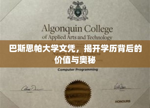 探寻巴斯思帕大学文凭的深层价值与不为人知的秘密