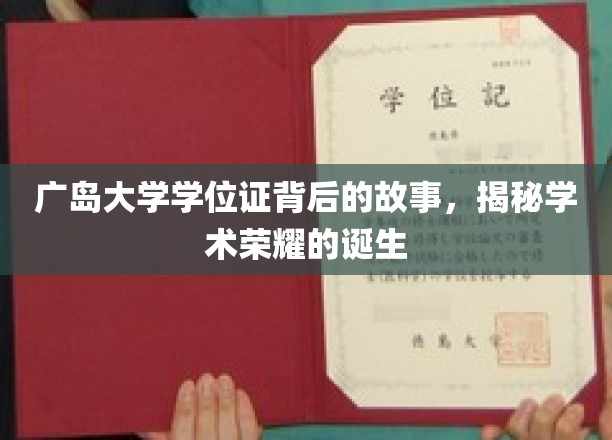 广岛大学学位证背后的传奇，探寻学术荣耀的诞生之路