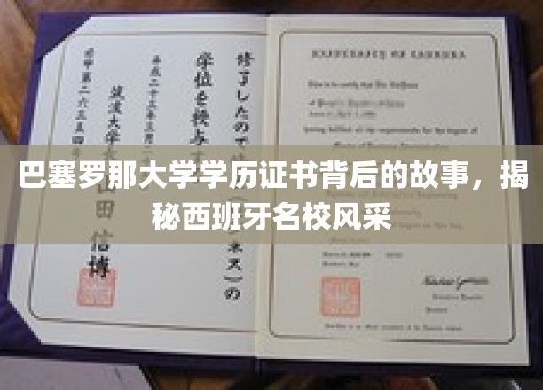 揭开巴塞罗那大学证书之谜，探秘西班牙顶尖学府的魅力风采