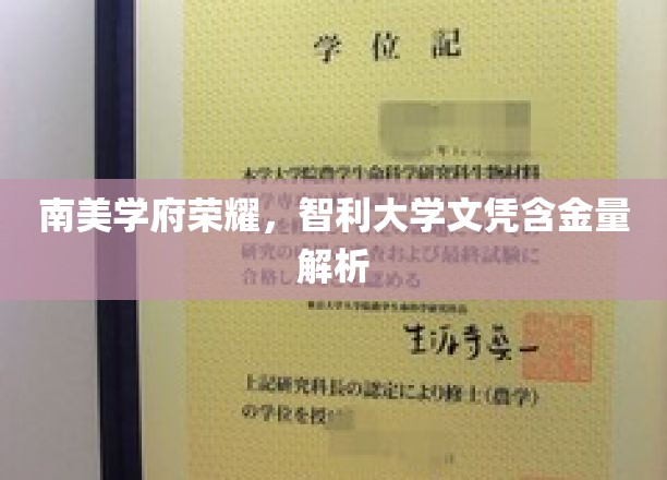 南美洲学府之光，智利大学文凭含金量揭秘