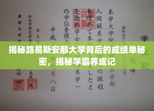 解码学霸之路，路易斯安那大学成绩单背后的惊人真相