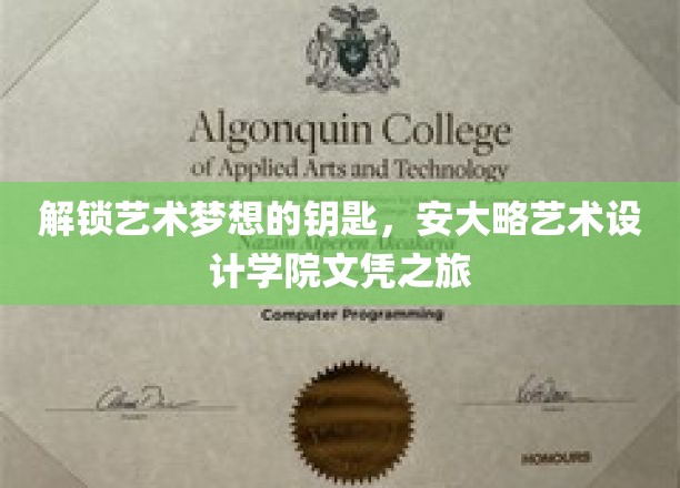 开启艺术梦想之门的钥匙，安大略艺术设计学院文凭之旅