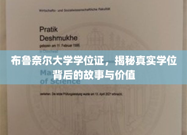 布鲁奈尔大学学位证书，揭示学位背后的真实故事与价值