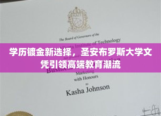 高端学历新风向，圣安布罗斯大学学位引领未来职场精英浪潮