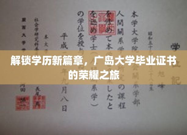 学历荣耀新纪元，广岛大学证书背后的非凡旅程