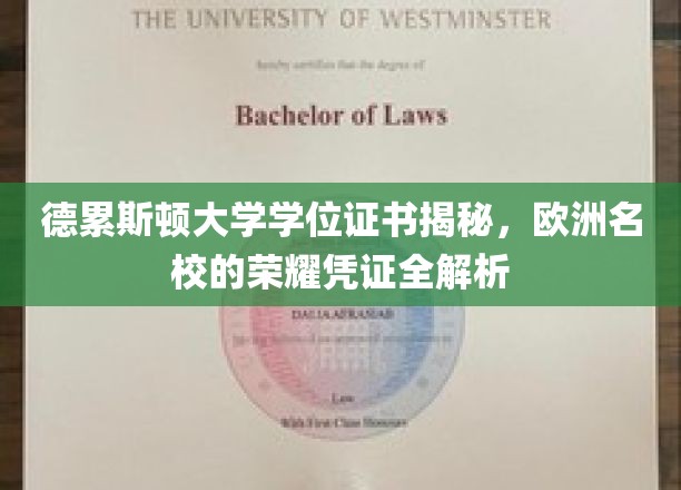 探寻德累斯顿大学学位证书，解码欧洲顶尖学府的荣耀象征