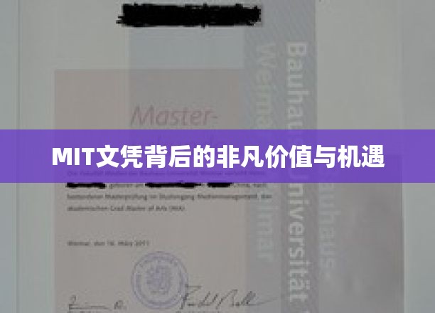 解锁MIT文凭的无限潜力与未来可能