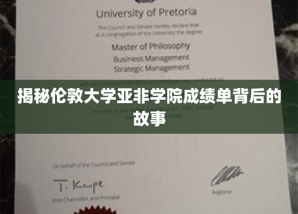 揭开伦敦大学亚非学院成绩单的神秘面纱