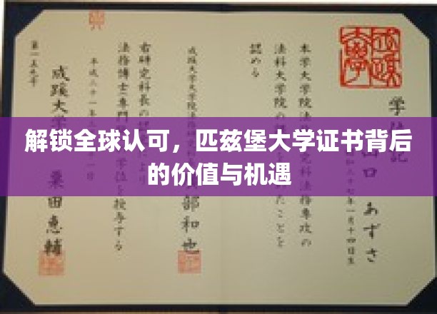 解锁全球认可，匹兹堡大学证书背后的价值与机遇