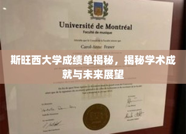 探寻斯旺西大学成绩单背后的学术辉煌与未来潜能