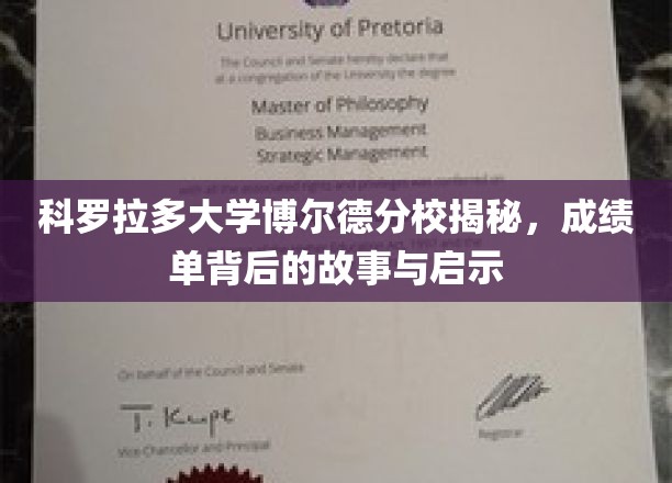 科罗拉多大学博尔德分校揭秘，成绩单背后的故事与启示