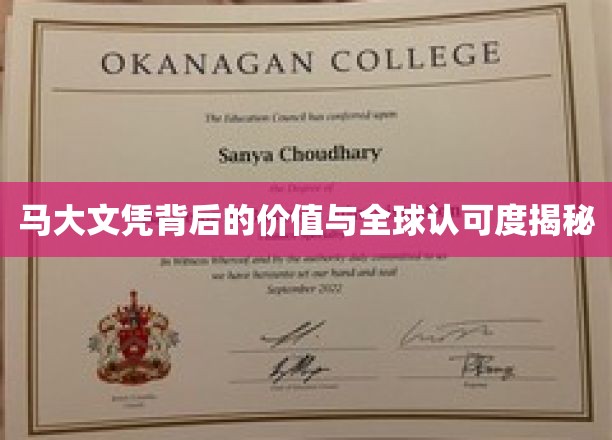 马大文凭的全球通行证，揭示其价值与广泛认可之谜