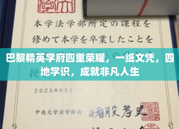 跨国学历荣耀，巴黎名校文凭，四国学识，塑造卓越人生之旅