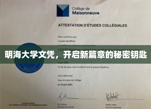 解锁未来，明海大学文凭，开启人生新篇章的神秘钥匙