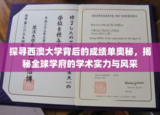 探寻西澳大学背后的成绩单奥秘，揭秘全球学府的学术实力与风采