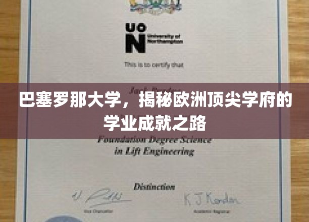 巴塞罗那大学，揭秘欧洲顶尖学府的学业成就之路