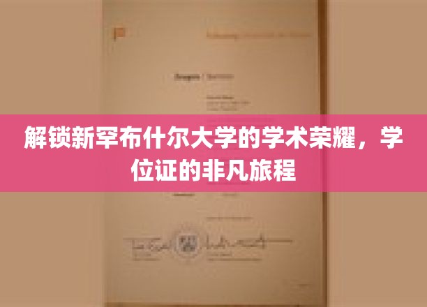 解锁新罕布什尔大学的学术荣耀，学位证的非凡旅程