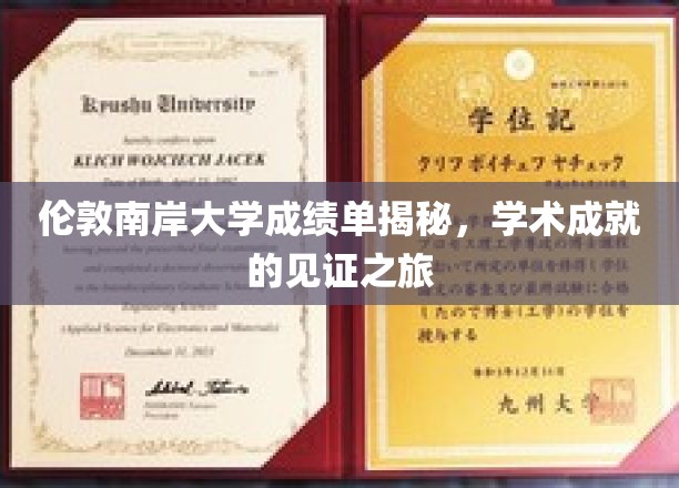 解码伦敦南岸大学，成绩单背后的学术荣耀之旅