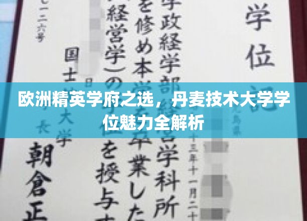 探索丹麦技术大学，欧洲顶尖学府的学位吸引力揭秘