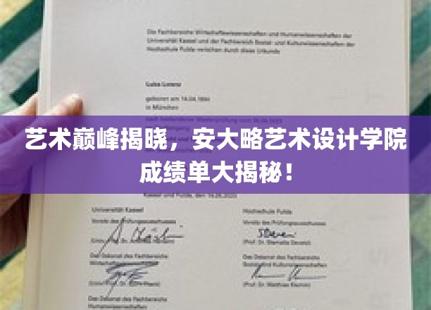 艺术巅峰揭晓，安大略艺术设计学院成绩单大揭秘！