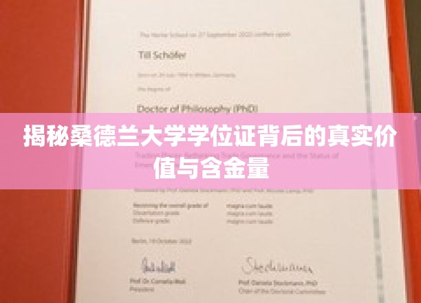 探寻桑德兰大学学位证的深层价值与实际影响力
