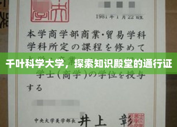 千叶科学大学——探索知识殿堂的通行证