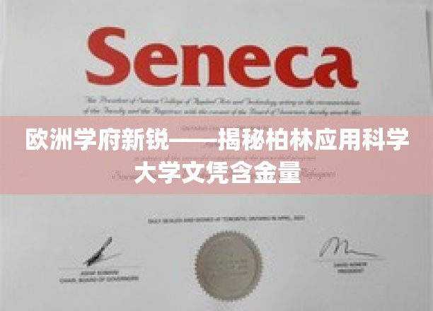 柏林应用科学大学，欧洲教育新星，学位价值几何？
