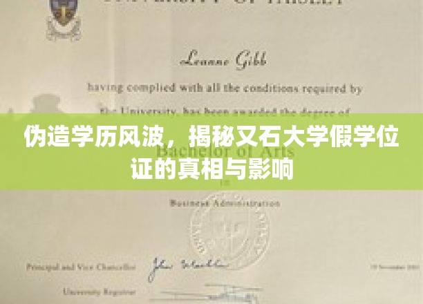 又石大学假学位门，揭秘学历造假的深层影响与后果