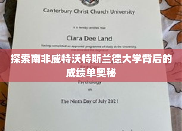 解码南非威特沃特斯兰德大学的不凡成就之路