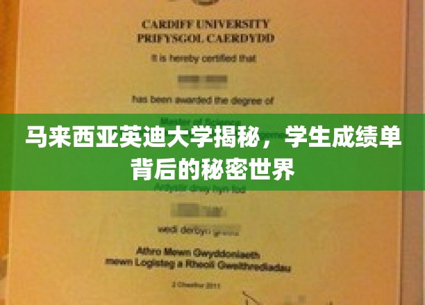 探秘马来西亚英迪大学，成绩单背后隐藏的学术奥秘