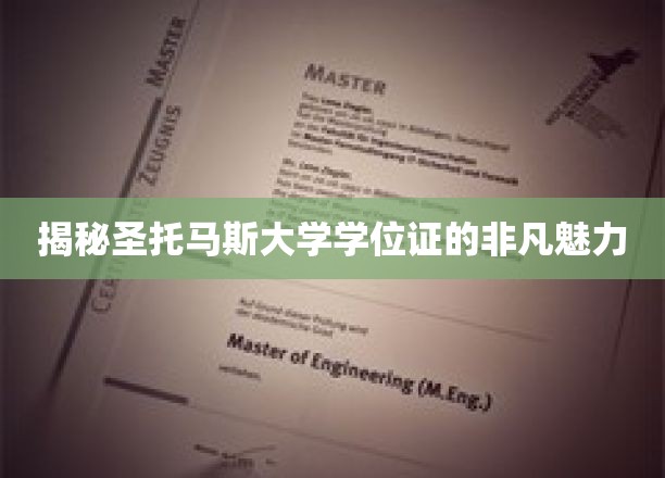 圣托马斯大学学位证的非凡魅力