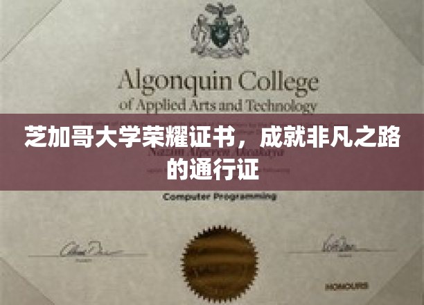 芝加哥大学荣耀证书，成就非凡之路的通行证