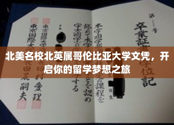 跨越太平洋，北英属哥伦比亚大学文凭助你留学梦翱翔