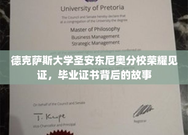 德克萨斯大学圣安东尼奥分校荣耀时刻，毕业证书背后的传奇旅程