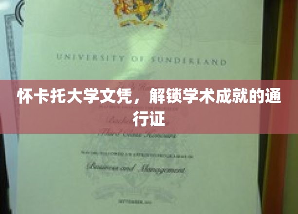 怀卡托荣耀，文凭背后的学术传奇通行证