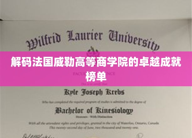 法国威勒商学院，揭秘全球教育界璀璨明珠的耀眼成就