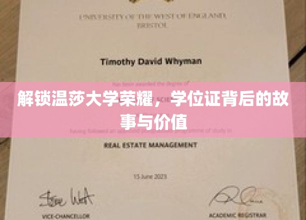 探寻温莎大学学位证背后的传奇历程与珍贵意义