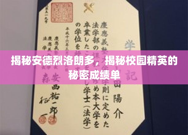 解码校园精英，安德烈·洛朗多的卓越成绩背后