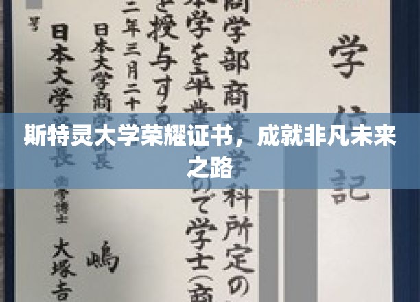 斯特灵荣耀证书见证，开启非凡成就之旅
