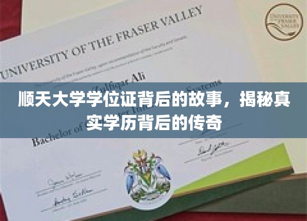 顺天大学学位证，揭开学历传奇背后的不凡历程